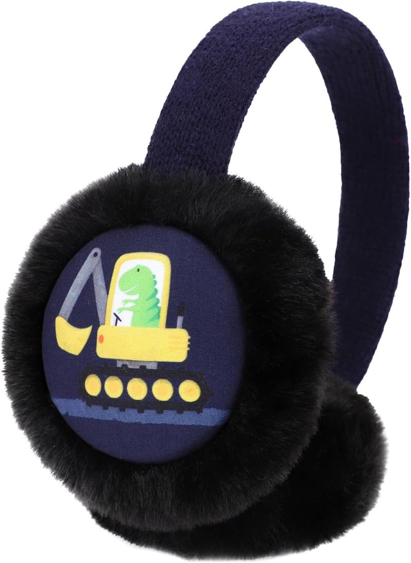Ztl Kids Knit Earmuffs Soft Plush Ear Warmers Winter Outdoor Ear Muffs for Boys Girls - Image 2